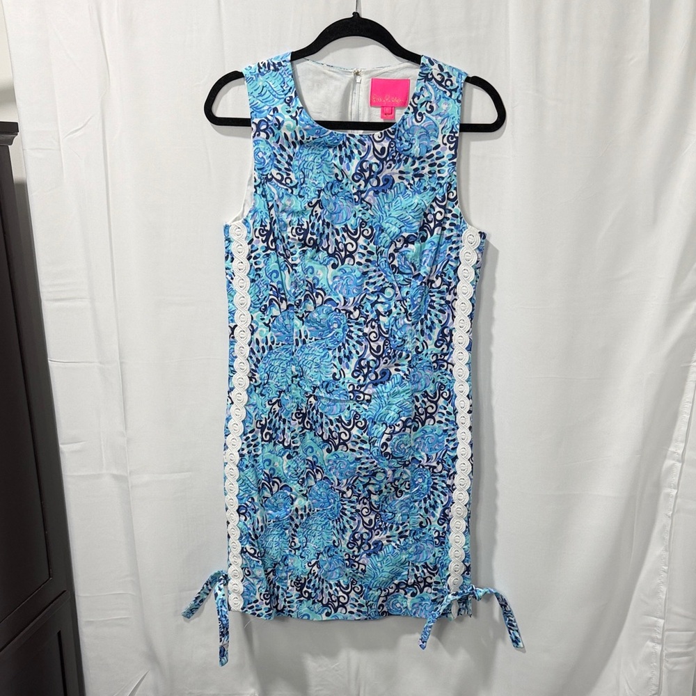 Lilly Pulitzer Blue and White Swirl Dress